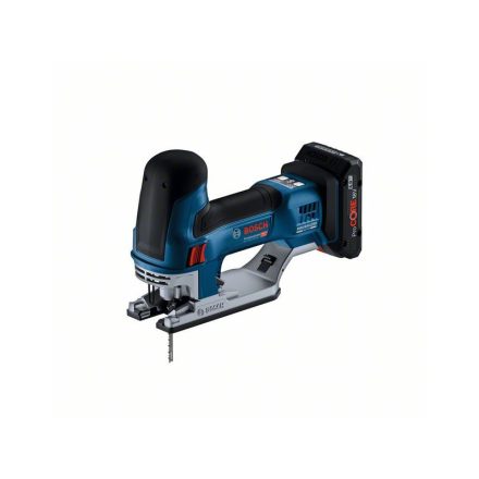 BOSCH Akkus dekopírfűrész GST 18V-155 SC marokfogantyús, L-Boxx-ban (2 x 4,0 Ah akku + gyorstöltő