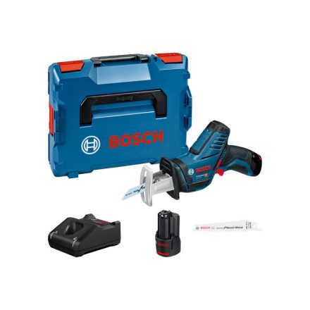 BOSCH Akkus szablyafűrész GSA 12V-14 L-BOXX-ban (2 x 3,0 Ah akku + gyorstöltő)