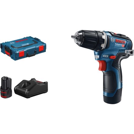 BOSCH GSR 12V-35 Akkus fúrócsavarozó (2x3,0 Ah akku) L-Boxx-ban