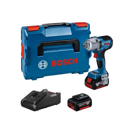 BOSCH Akkus ütvecsavarozó 1/2" GDS 18V-450 PC L-Boxx-ban (2 x 4,0 Ah akku + gyorstöltő)