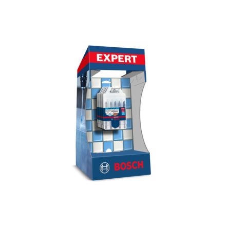 BOSCH EXPERT HEX-9 Csempefúrószár készlet 5 részes (6 db) pultra helyezhető display-ben