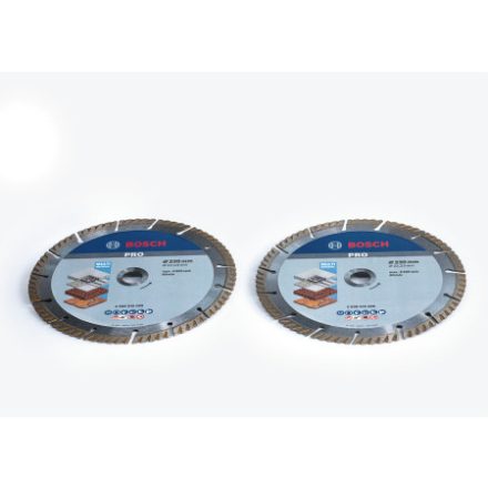 BOSCH Gyémánt vágókorong szett 230 x 2,6 x 10 x 22,2 mm szegmentált Multi Material (2 db)