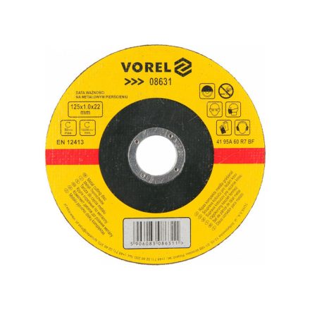 VOREL Vágókorong fémre 125 x 1,0 x 22,2 mm