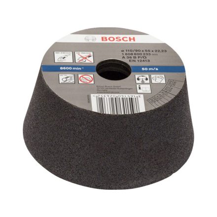 BOSCH Kúpos fazékkorong nagy sarokcsiszolóhoz 110/90 x 55 x 22,2 mm / P36