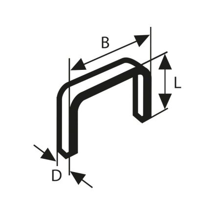 BOSCH Tűzőkapocs 6 x 11,4 x 0,74 mm HT14 tűzőgéphez (1000 db)