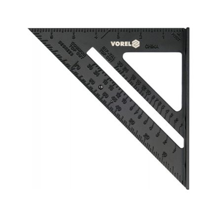 VOREL Talpas derékszög vonalzó 250 x 180 mm alumínium