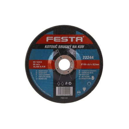 FESTA Tisztítókorong fémre 150 x 6,4 x 22 mm