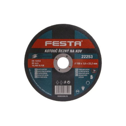 FESTA Vágókorong fémre 150 x 1,6 x 22,2 mm