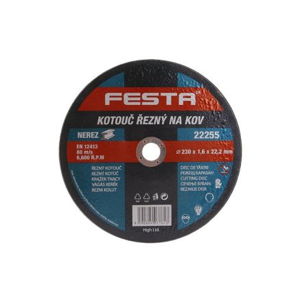 FESTA Vágókorong fémre 230 x 1,6 x 22,2 mm