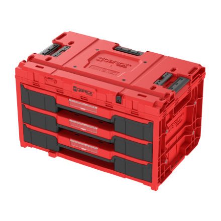 QBRICK SYSTEM ONE Piros Ultra HD Szerszámosláda Vario 200