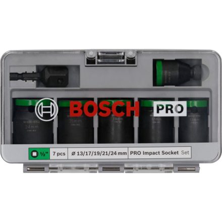 BOSCH PRO Gépi dugókulcs készlet 7 részes 1/2" 13-24 mm CrMo