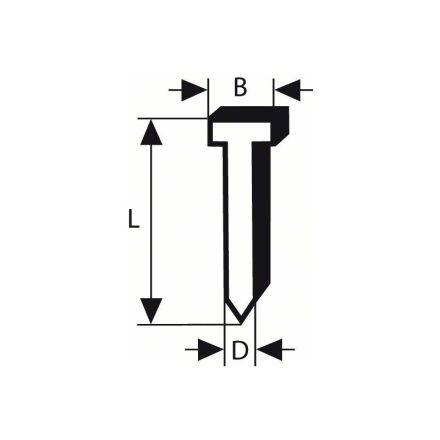 BOSCH Fejnélküli szegek, horganyzott 1,6 x 2,8 x 63 mm (2500 db)