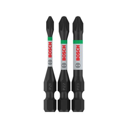 BOSCH PRO Impact bithegy készlet 3 részes PZ1 / PZ2 / PZ3 x 55 mm 1/4" Hex