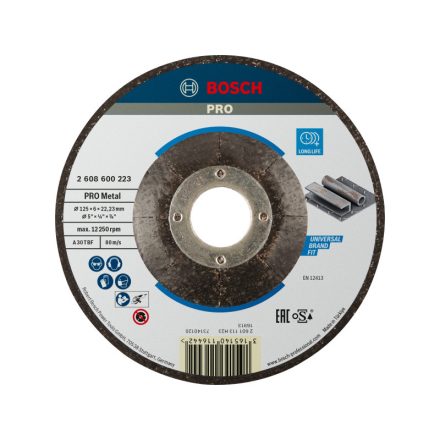 BOSCH PRO Tisztítókorong fémre 125 x 6,0 x 22,2 mm A 30 T BF (oSa)