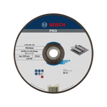 BOSCH PRO Tisztítókorong fémre 230 x 6,0 x 22,2 mm A 30 T BF (oSa)