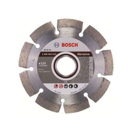 BOSCH Gyémánt vágókorong 115 x 1,6 x 10,0 x 22,2 mm szegmentált Professional for Abrasive