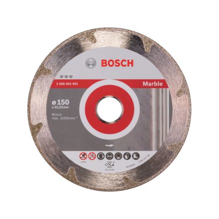 BOSCH Gyémánt vágókorong 150 x 2,2 x 3,0 x 22,2 mm folytonos Best for Marble