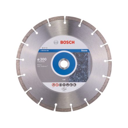 BOSCH Gyémánt vágókorong 300 x 3,1 x 10 x 22,2 mm szegmentált Standard for Stone