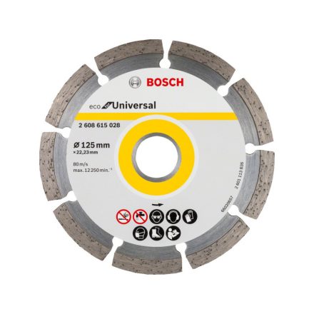 BOSCH Gyémánt vágókorong 125 x 2,0 x 7,0 x 22,2 mm szegmentált ECO for Universal