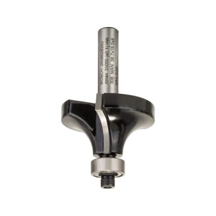 BOSCH Keményfém lekerekítő maró golyóscsapággyal 36,7 (r=12 mm) x 19 x 60 x 8 mm