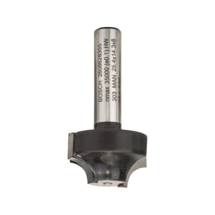 BOSCH Keményfém "E" profilmaró golyóscsapággyal 25,4 (r=6,3 mm) x 14 x 46 x 8 mm