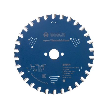 BOSCH Fűrésztárcsa szendvicspanelhez 160 x 20 x 2,1 mm / 30T HLTCG