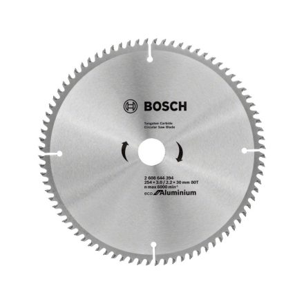 BOSCH Fűrésztárcsa alumíniumhoz 254 x 30 x 3,0 mm / 80T