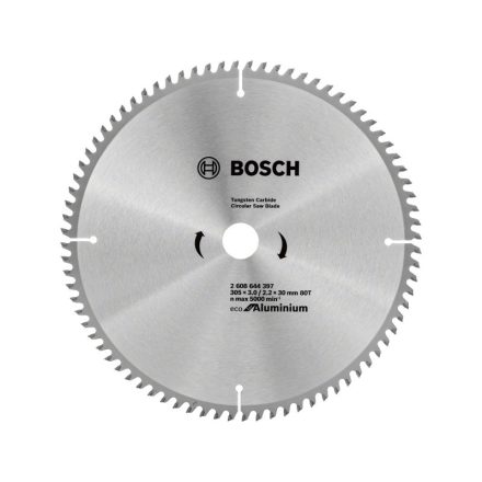 BOSCH Fűrésztárcsa alumíniumhoz 305 x 30 x 3,0 mm / 80T