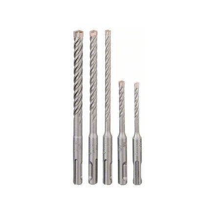 BOSCH 5X Kőzetfúró készlet 5 részes négyélű SDS-Plus (5 / 6 x 110 mm; 6 / 8 / 10 x 160 mm)