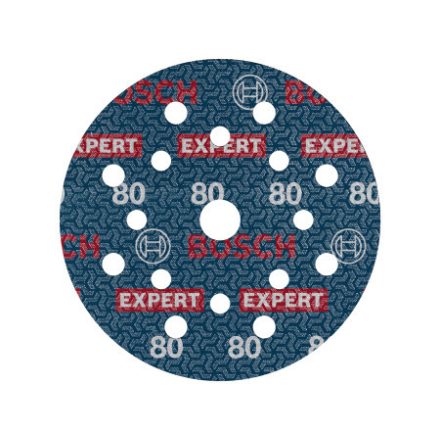 BOSCH EXPERT O780 Foil Tépőzáras csiszolótárcsa 125 mm / P80 kerámiaszemcsés (6 db)