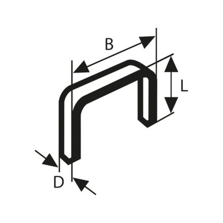 BOSCH Tűzőkapocs 4 x 11,4 x 0,74 mm HT14 tűzőgéphez (1000 db)