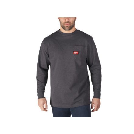 MILWAUKEE Hosszú ujjú póló szürke WTLSG-L WORKSKIN™