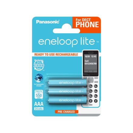 ENELOOP lite AAA/mikro akkumulátor 1,2 V 550 mAh (3 db)