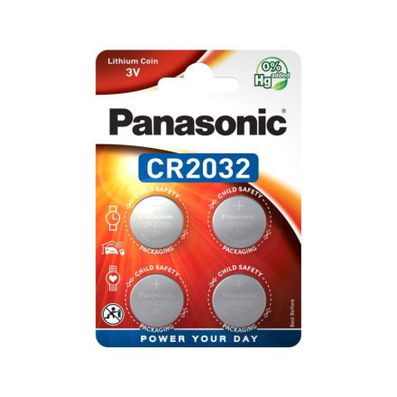 PANASONIC CR2032 lítium gombelem 3 V (4 db)