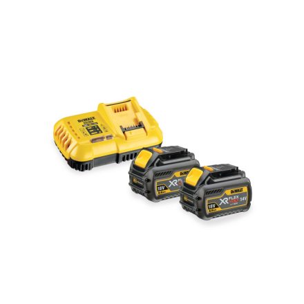 DEWALT FlexVolt Akkumulátor és gyorstöltő szett 18 V (2 x 6 Ah akku) DCB118T2