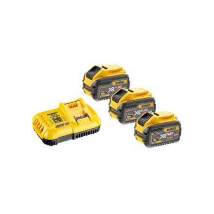 DEWALT FlexVolt Akkumulátor és gyorstöltő szett 18 V (3 x 9 Ah akku) DCB118X3