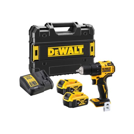 DEWALT Akkus fúrócsavarozó 18 V szénkefe nélküli (2 x 5,0 Ah akku + töltő + TSTAK) DCD708P2T