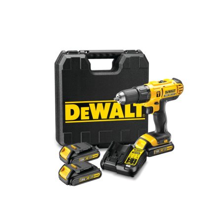 DEWALT Akkus ütvefúró-csavarozó 18 V (3 x 1,3,0 Ah akku + töltő) DCD776C3