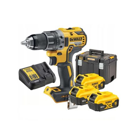 DEWALT Akkus fúrócsavarozó 18 V szénkefe nélküli (3 x 5,0 Ah akku + töltő) DCD791P3A