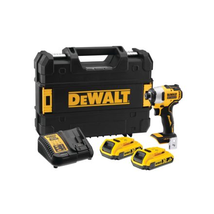 DEWALT Akkus ütvecsavarozó 18 V szénkefe nélküli (2 x 2,0 Ah akku + töltő + TSTAK) DCF809D2T