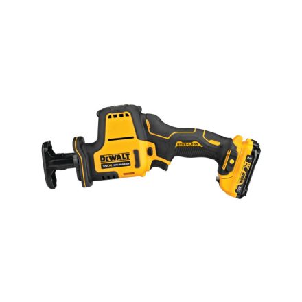 DEWALT Akkus szablyafűrész 12 V szénkefe nélküli (2 x 2,0 Ah akku + töltő) DCS312D2