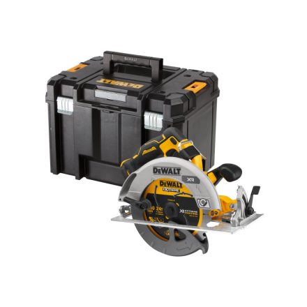 DEWALT Akkus körfűrész 18 V szénkefe nélküli (akku + töltő nélkül, TSTAK) DCS573NT