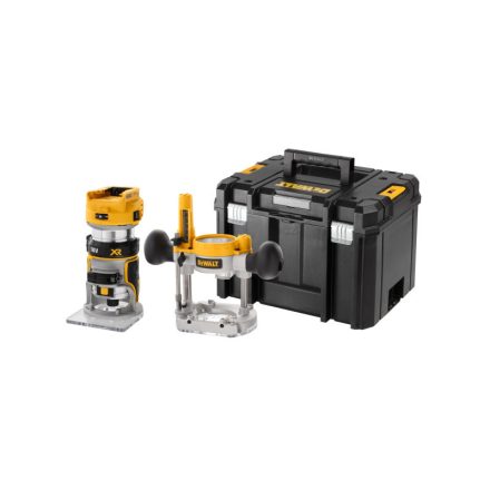 DEWALT Akkus felsőmaró 18 V (Akku + töltő nélkül, koffer) DCW604NT