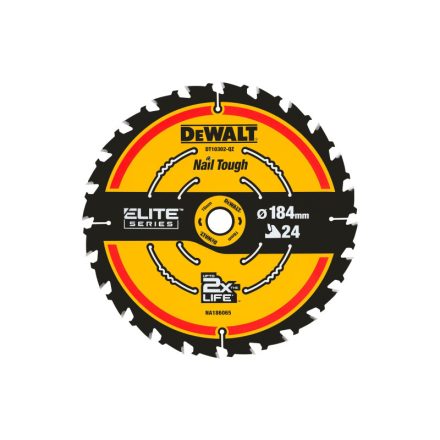 DEWALT EXTREME Fűrésztárcsa fához 184 x 16 x 1,65 mm / 24T