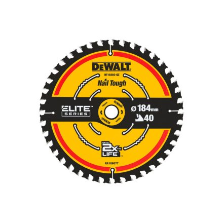 DEWALT EXTREME Fűrésztárcsa fához 184 x 16 x 1,65 mm / 40T