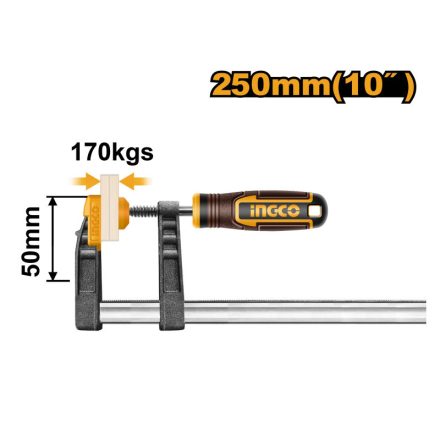 INGCO Gyorscsavarszorító 250 x 50 mm