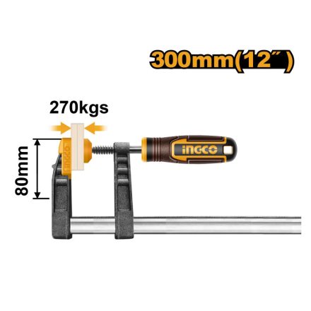 INGCO Gyorscsavarszorító 300 x 80 mm