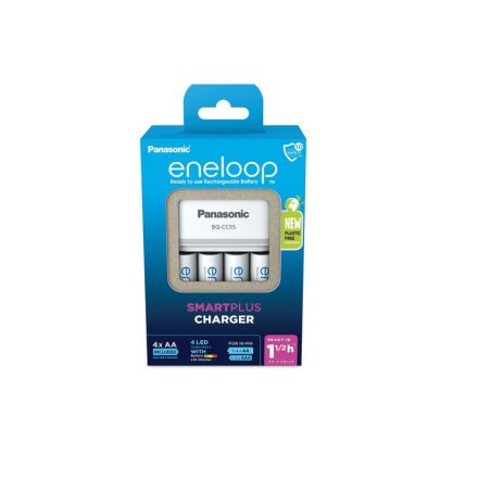 ENELOOP Akkumulátor gyorstöltő + 4 db AA/ceruza akkumulátor 1,2 V 2000 mAh