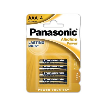 PANASONIC AAA/mikro tartós alkáli elem 1,5 V (4 db)