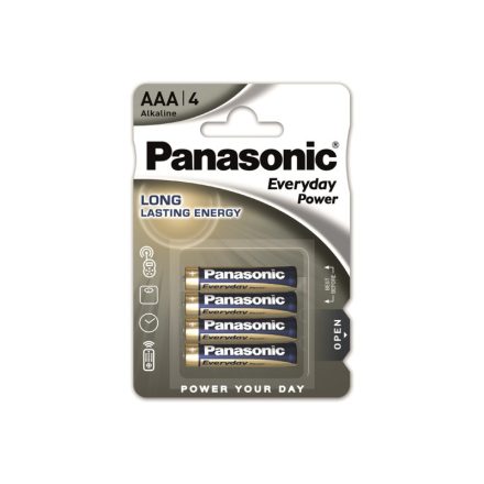 PANASONIC AAA/mikro tartós alkáli elem 1,5 V (4 db)